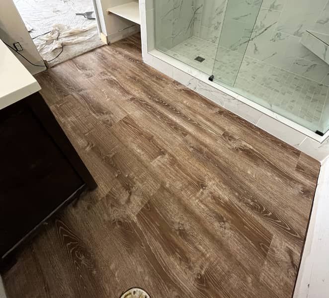 Vinyl Plank Bathroom Floor