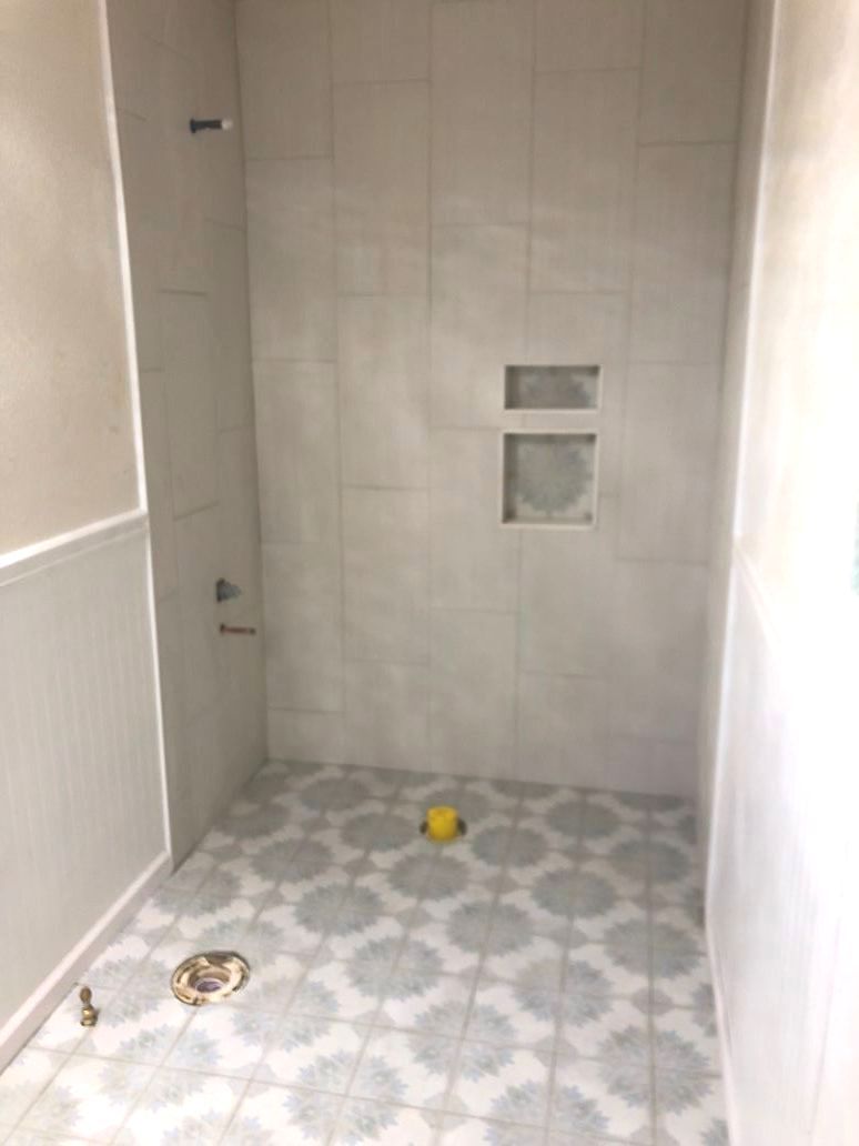 Patterned Tile Bathroom