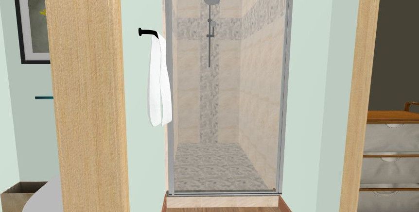 3D Rendering Design Of Shower Room