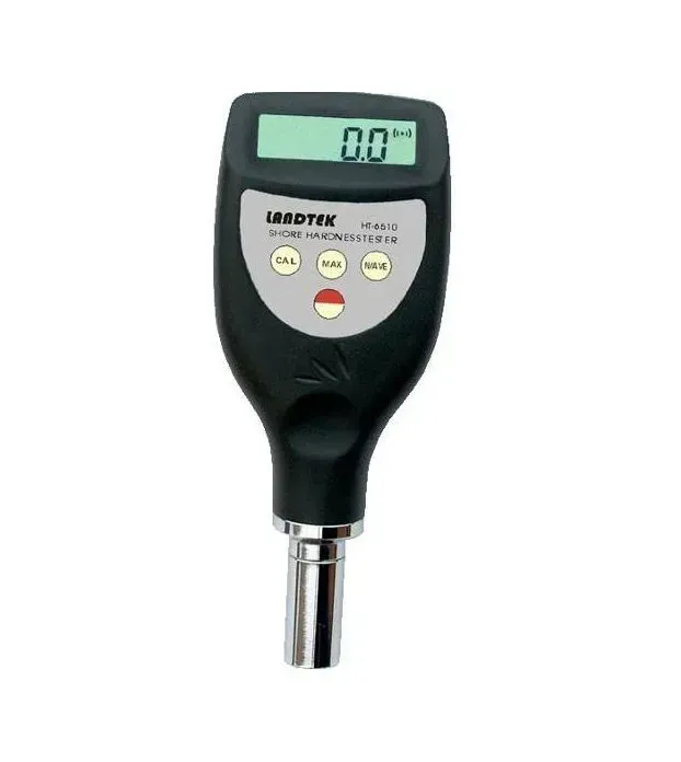 Medidor de espesor de recubrimiento portátil negro con pantalla digital que muestra