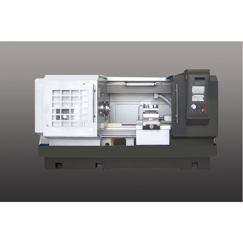 Torno CNC, blanco y negro, para interiores.