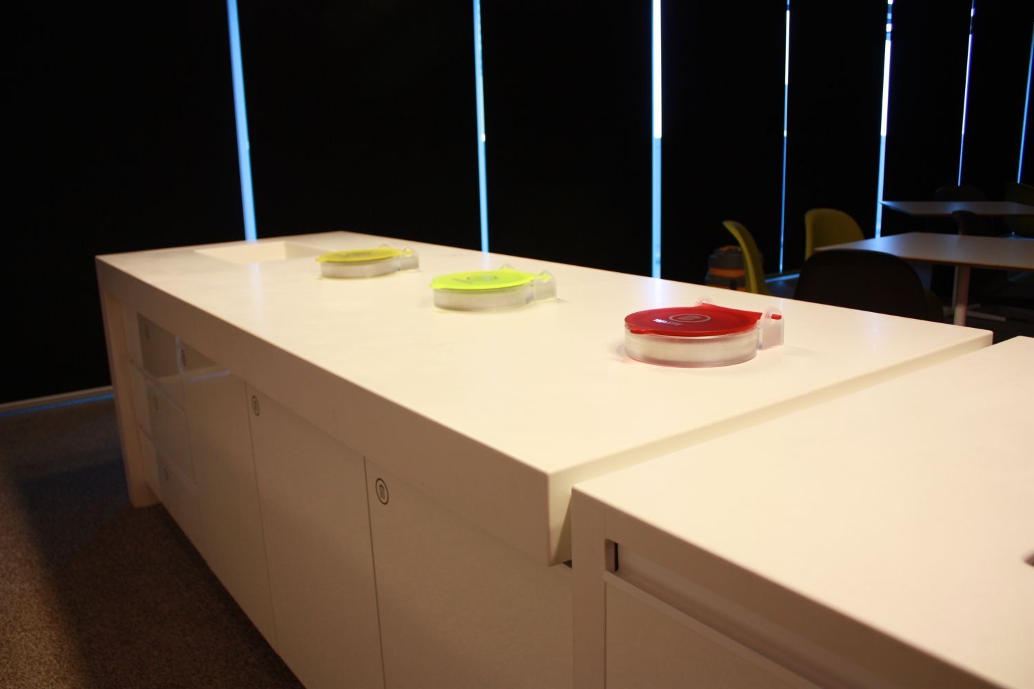 white solid surface counter top
