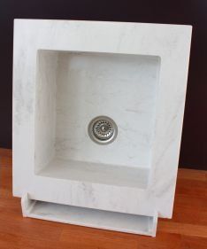 custom square solid surface sink with drain