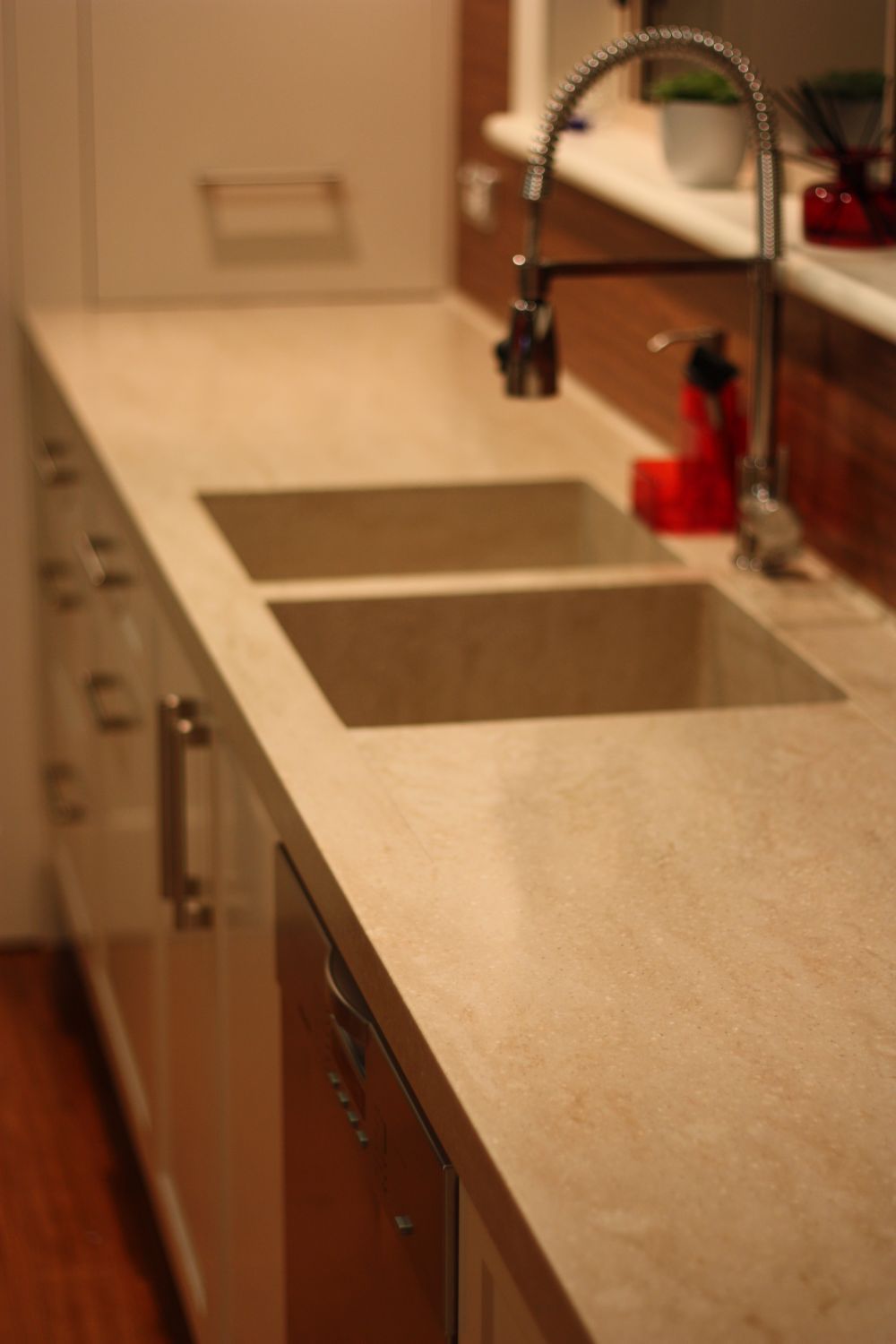 textured solid surface kitchen counter and sink