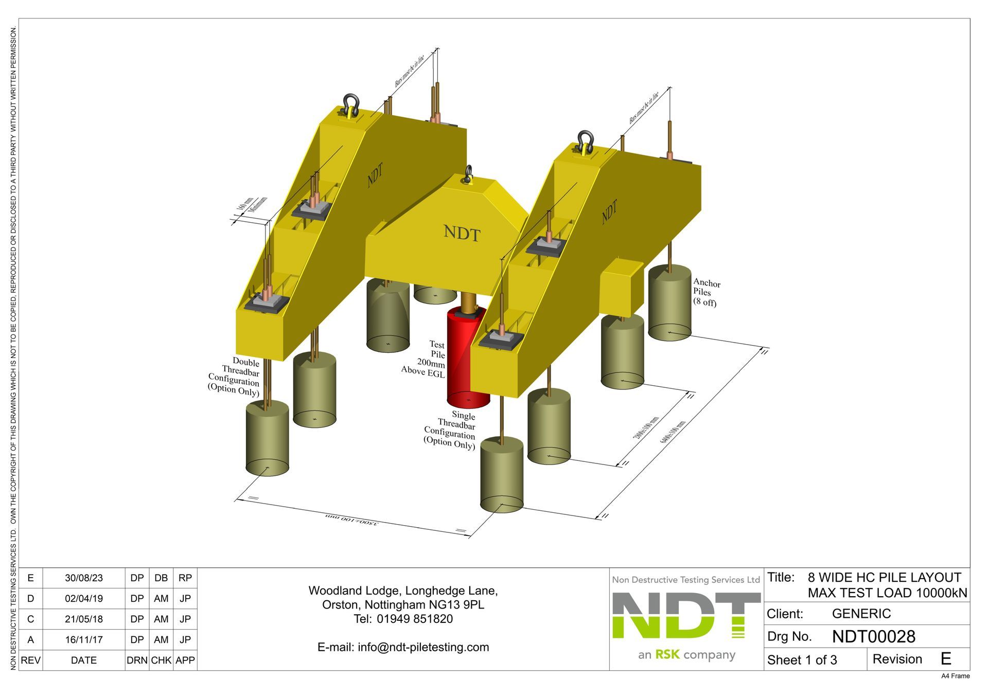 NDT00027 4 Large Capacity Pile Layout ​(8000kN)