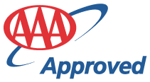 AAA Approved logo featuring red text on a white oval encircled by a blue ring. | Smithwest Service Center