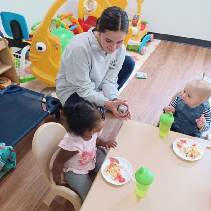 Two Toddlers with Teacher — Twinsburg, OH — Creative Early Learning Center