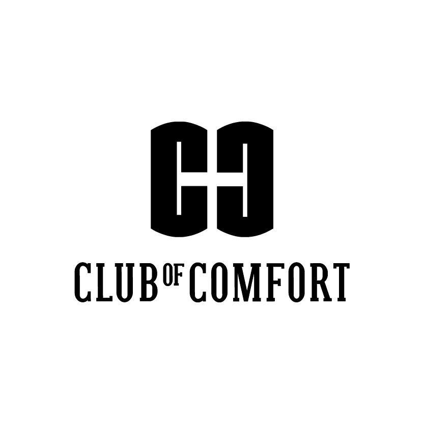 Ein schwarz-weißes Logo für ein Unternehmen namens Club of Comfort.