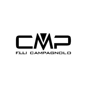 Ein schwarzweißes Logo für CMP Filli Campagnolo auf weißem Hintergrund.
