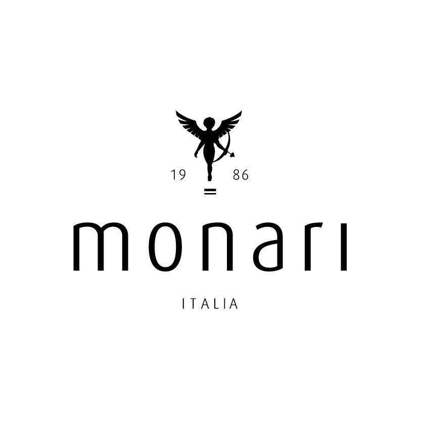 Es ist ein Logo für ein Unternehmen namens Monari Italia.