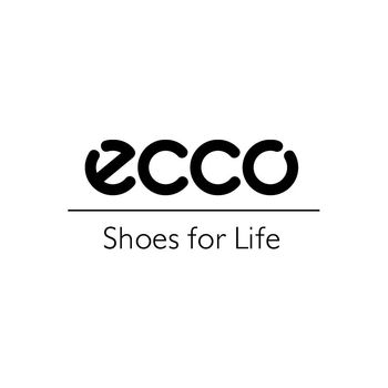 Ecco Schuhe fürs Leben-Logo auf weißem Hintergrund