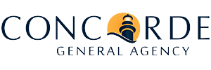 The concorde general agency logo has a lighthouse on it.