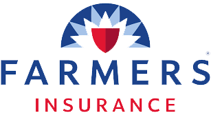 The logo for farmers insurance has a maple leaf on it.