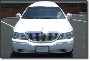Stretch Limousine — Front View of White Limo in Pensacola, FL