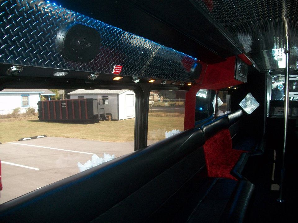 Party Bus — Interior design of a luxury bus in Pensacola, FL