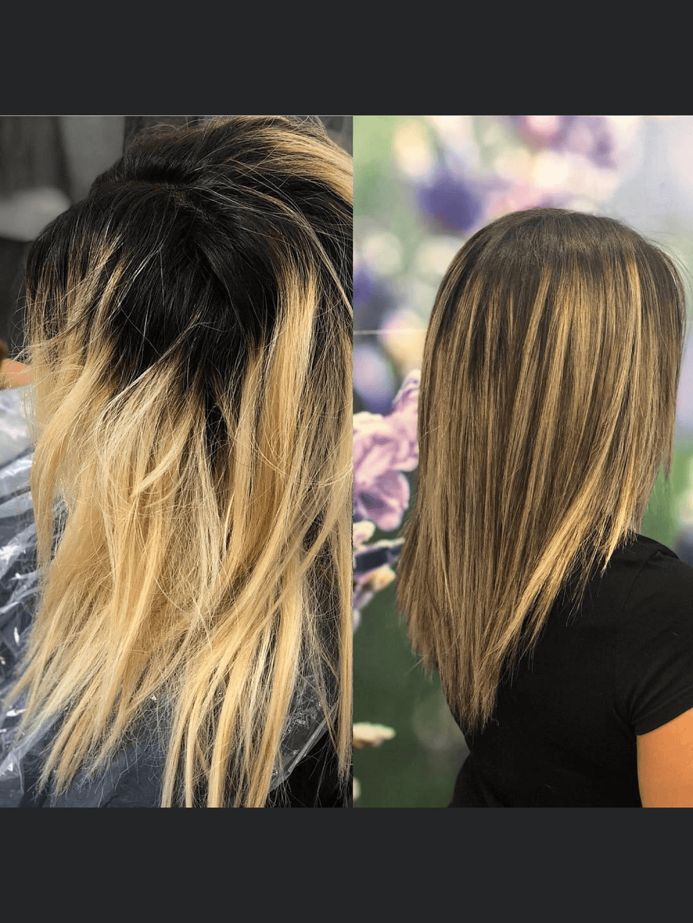 capelli donna prima e dopo il colore