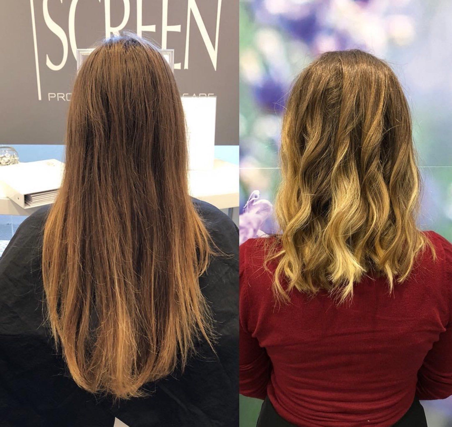 donna prima e dopo un taglio personalizzato