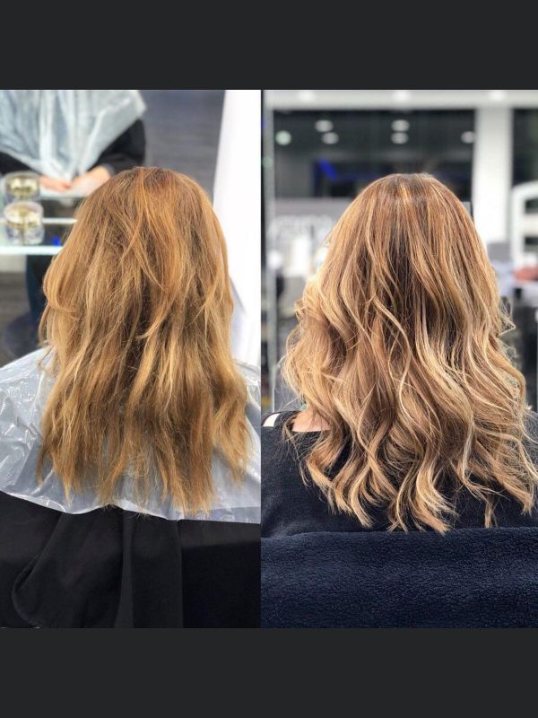 prima e dopo taglio e colore