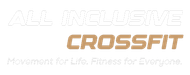 Logo for All Inclusive CrossFit. The text reads: "ALL INCLUSIVE CROSSFIT" and "Movement for Life. Fitness for Everyone."