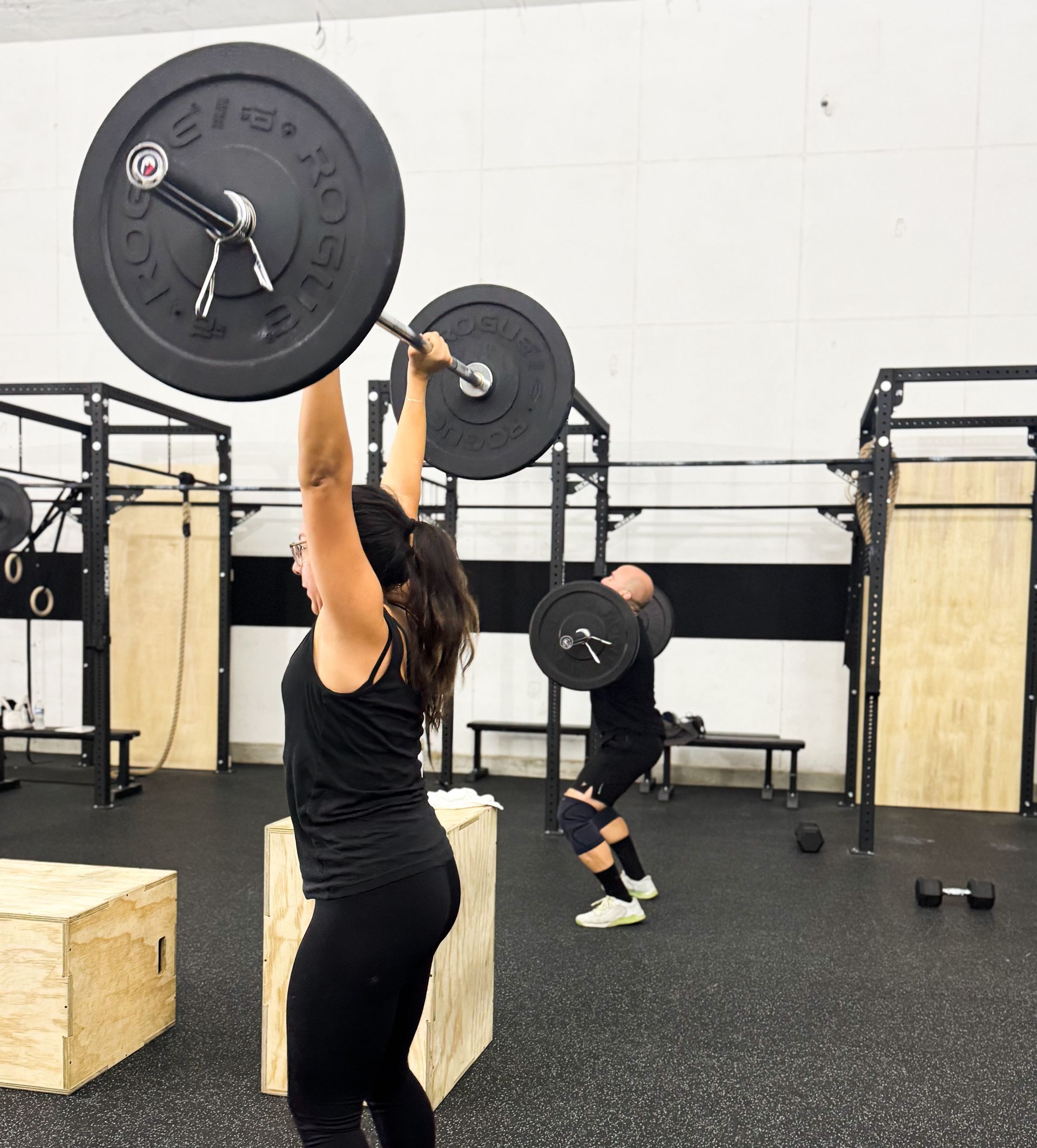 Members working out at our CrossFit Winter Park gym, training intuitively with our Color System for whole-person wellness and sustainable fitness