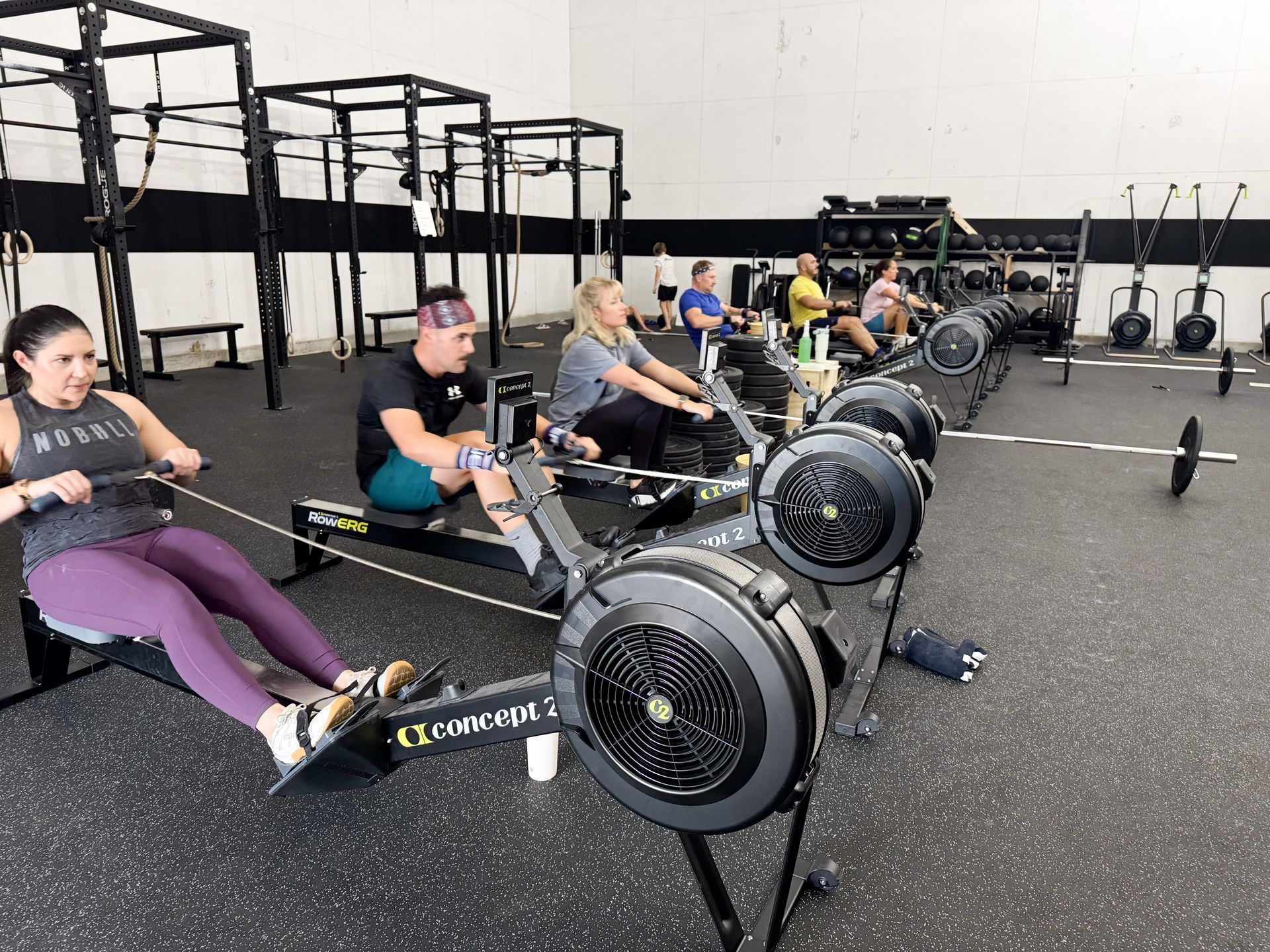 All Inclusive CrossFit members doing a workout in the gym’s open space