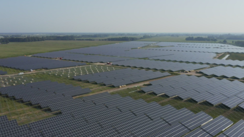 Commercial roof top solar panels