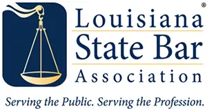 The logo for the louisiana state bar association