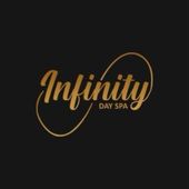 Infinity day spa logo on a black background