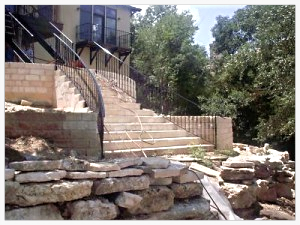 Big Stairs After Construction — Austin, TX — Advanced Landscape Designs