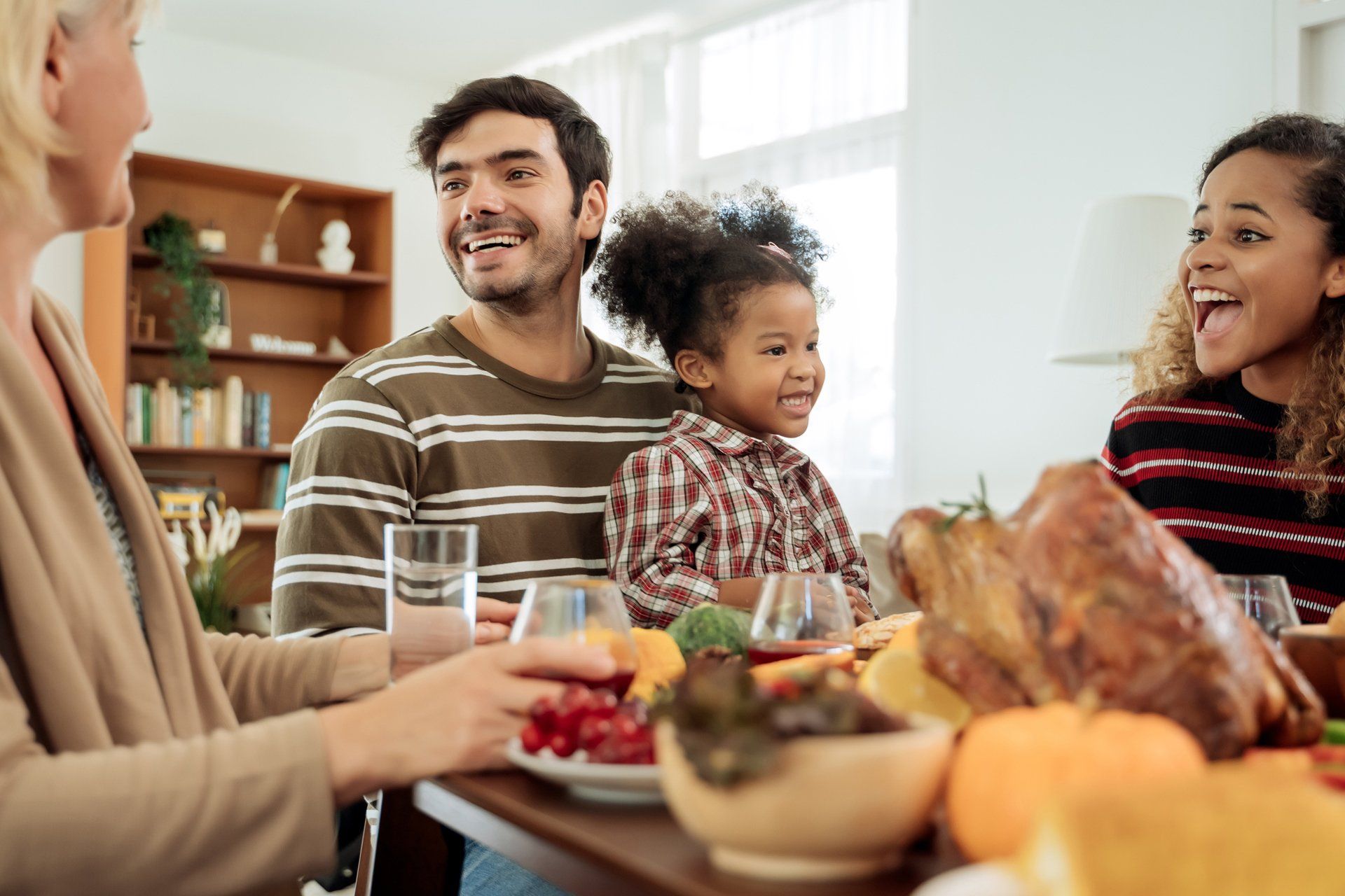 Happy Family Having Dinner