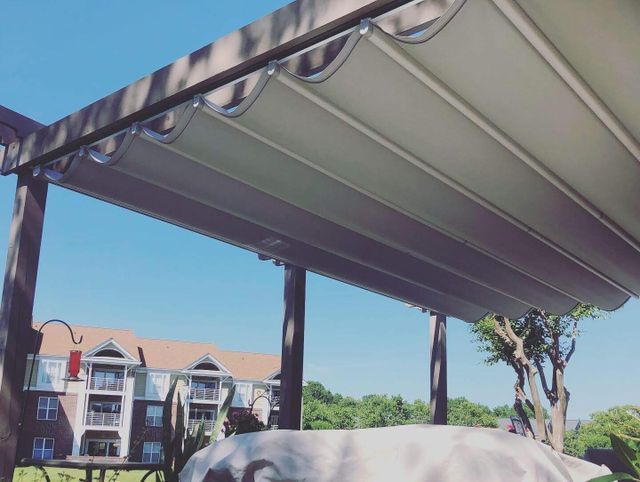 Up View Front Yard with New Awnings — Charlotte, NC — We Got You Covered Outdoor