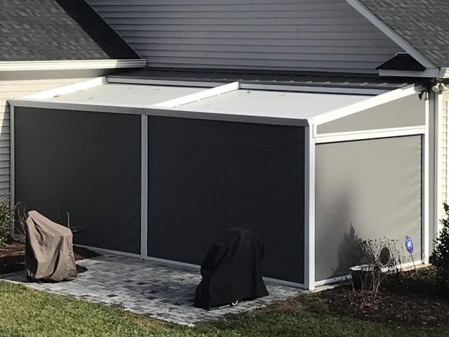 Black Closed Awning — Charlotte, NC — We Got You Covered Outdoor