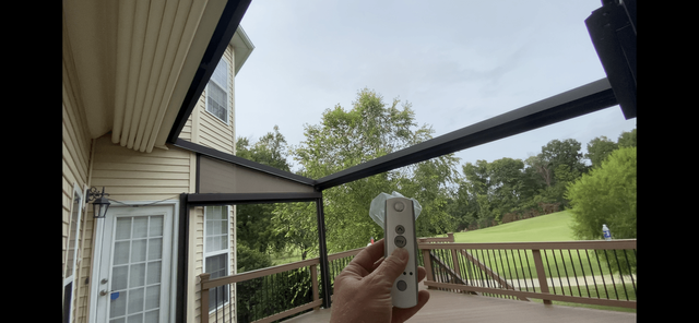 Opened Awning Using Remote — Charlotte, NC — We Got You Covered Outdoor