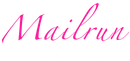Mailrun in pink cursive font.