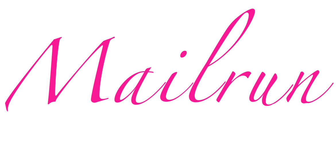 Mailrun in pink cursive font.