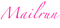 Mailrun logo in pink script.
