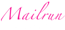 Mailrun Express logo in pink and black with