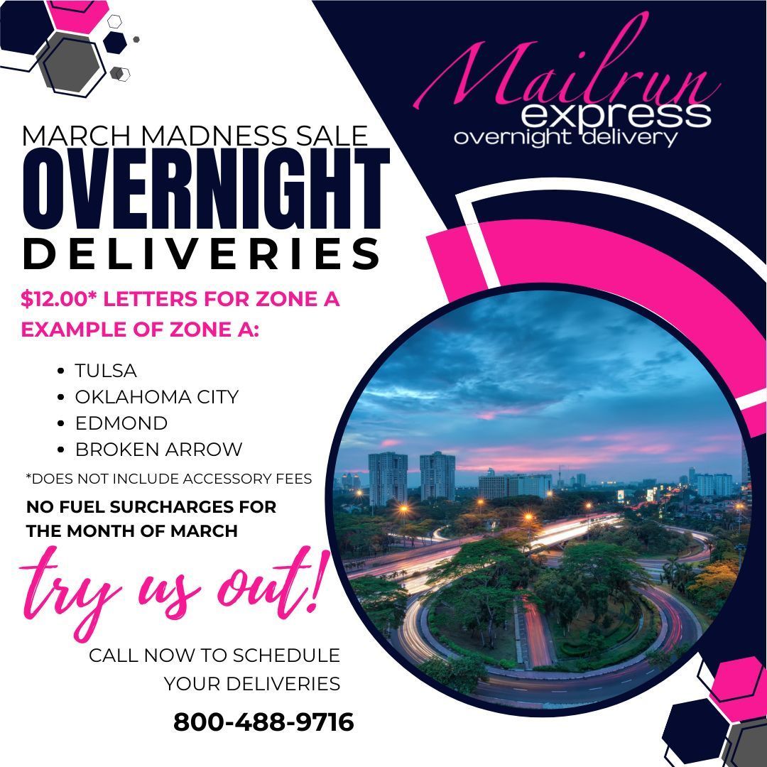 Ad for overnight delivery service: