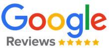 Google Reviews logo with five gold stars.