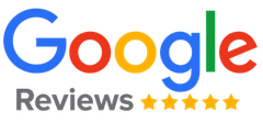 Google Reviews logo with five gold stars.