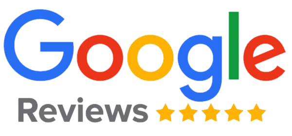 Google Reviews logo with five gold stars.
