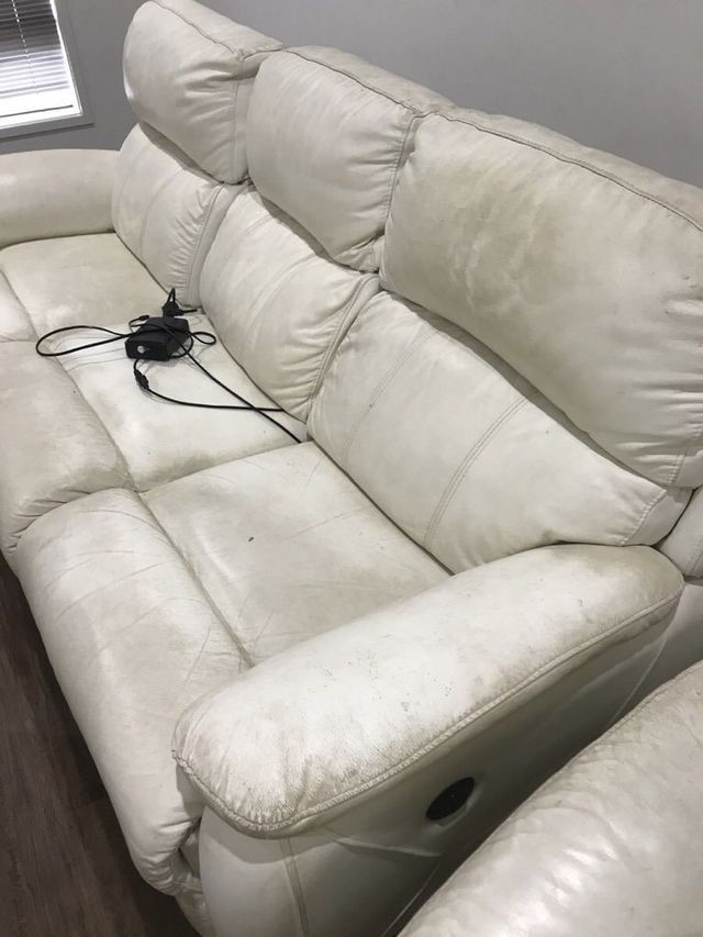 Front of Leather Sofa — Townsville, QLD — Bethel Carpet Cleaning