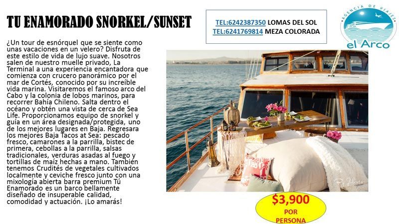 AGENCIA DE VIAJES EL ARCO -  snorkel Sunset