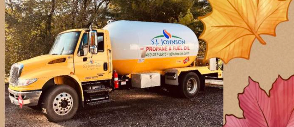 a yellow propane truck by SJ Johnson 