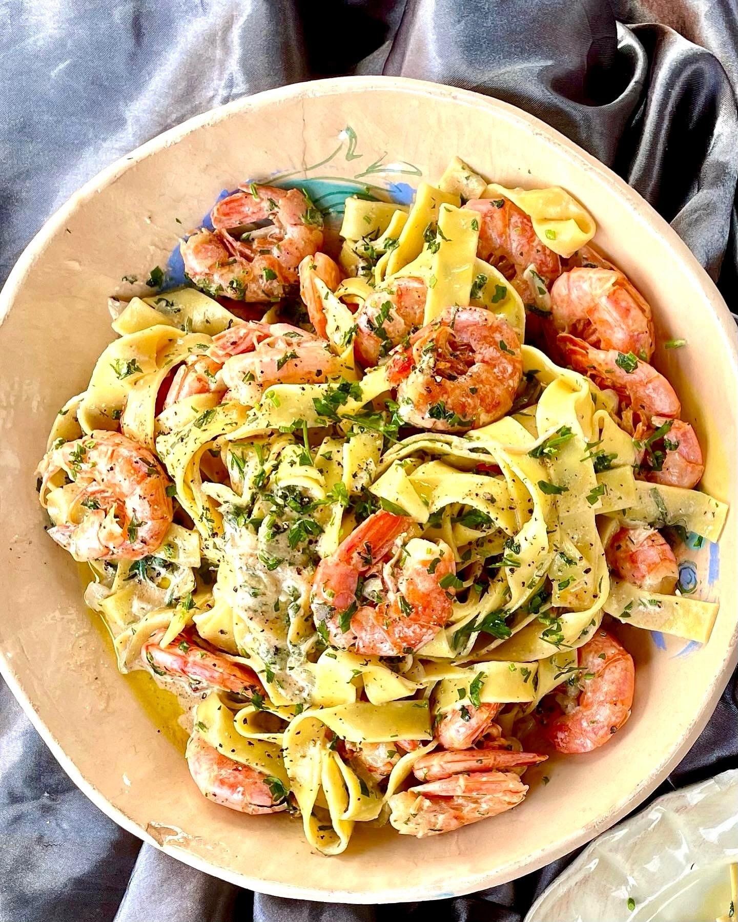 eteneteneten pappardelle gambas