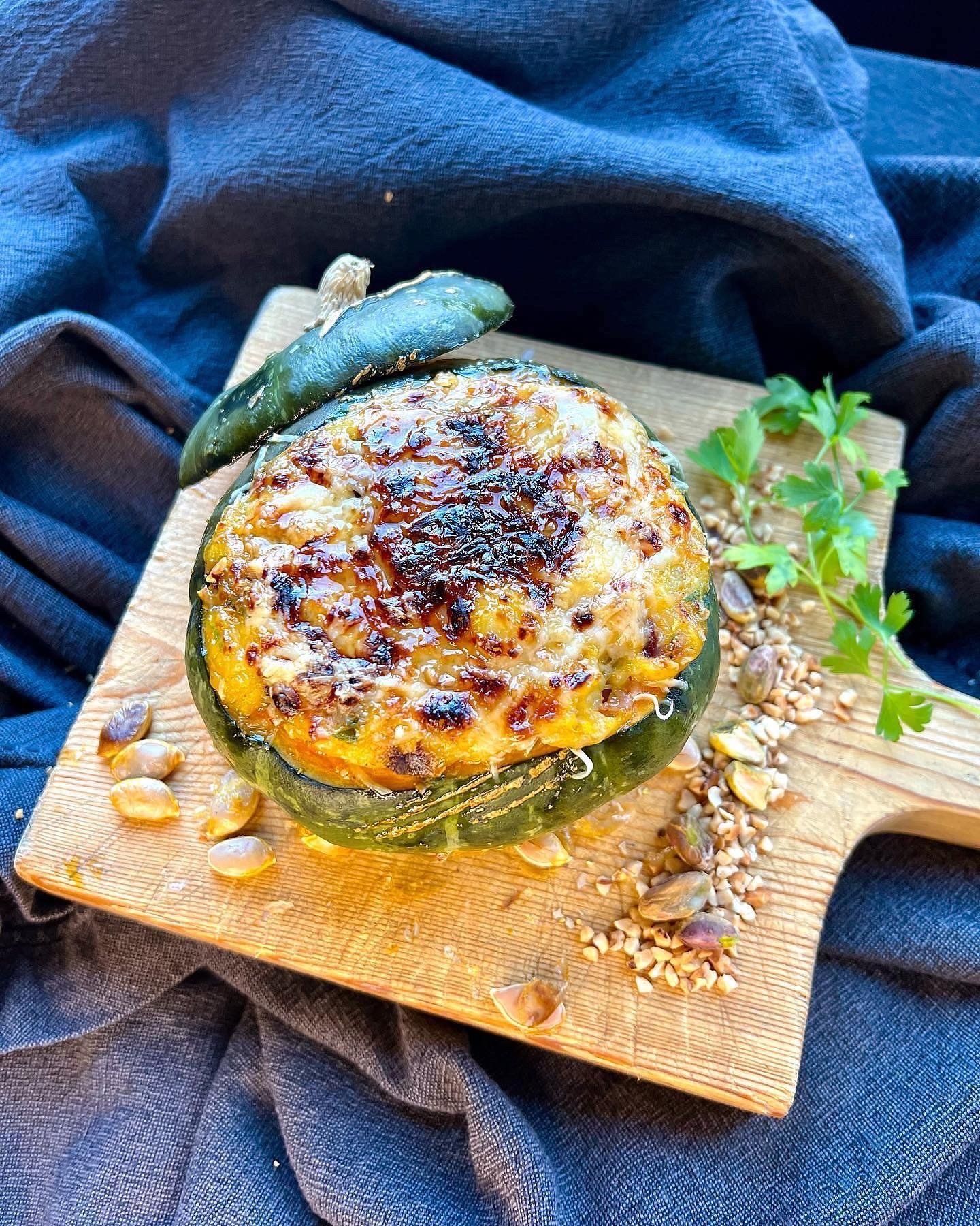 eteneteneten gevulde pompoen