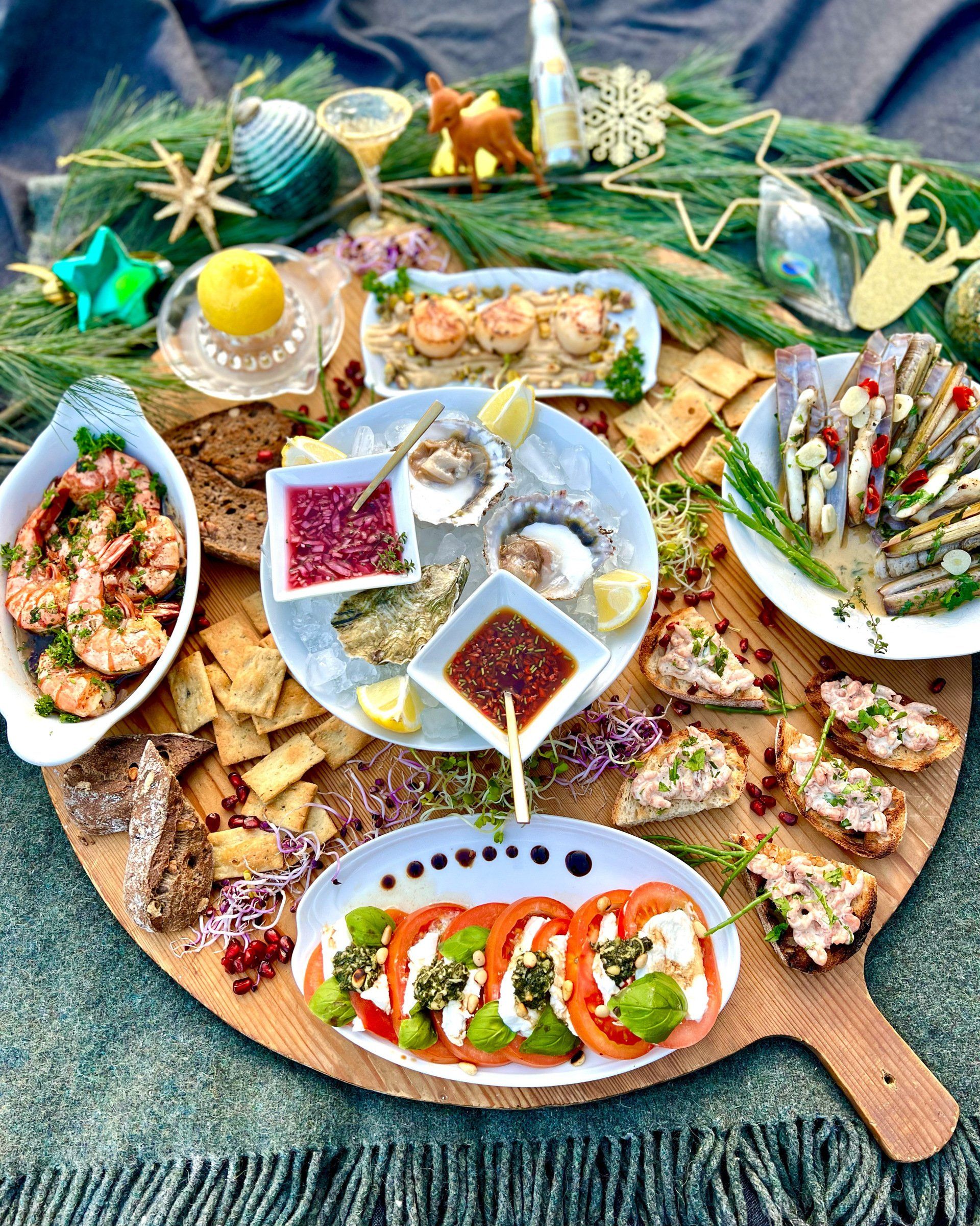 eteneteneten borrelplank schaaldieren