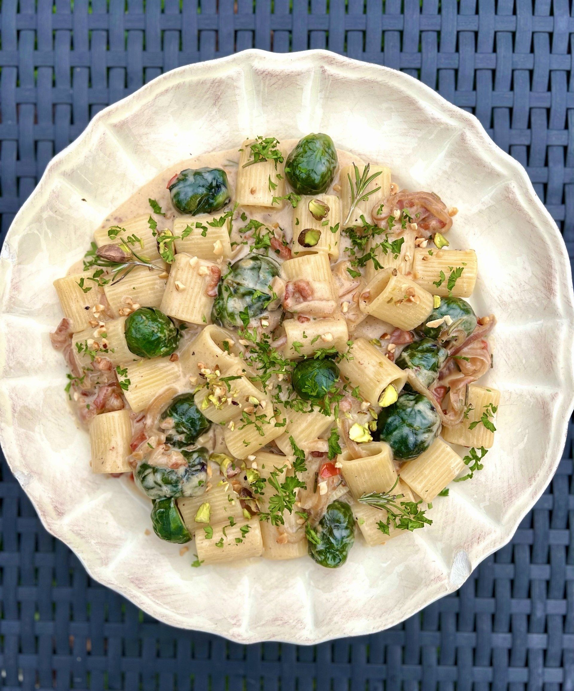 eteneteneten rigatoni spruitjes