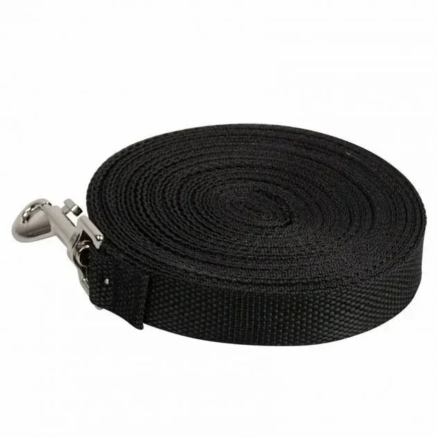 10m Black Cotton Training Leash