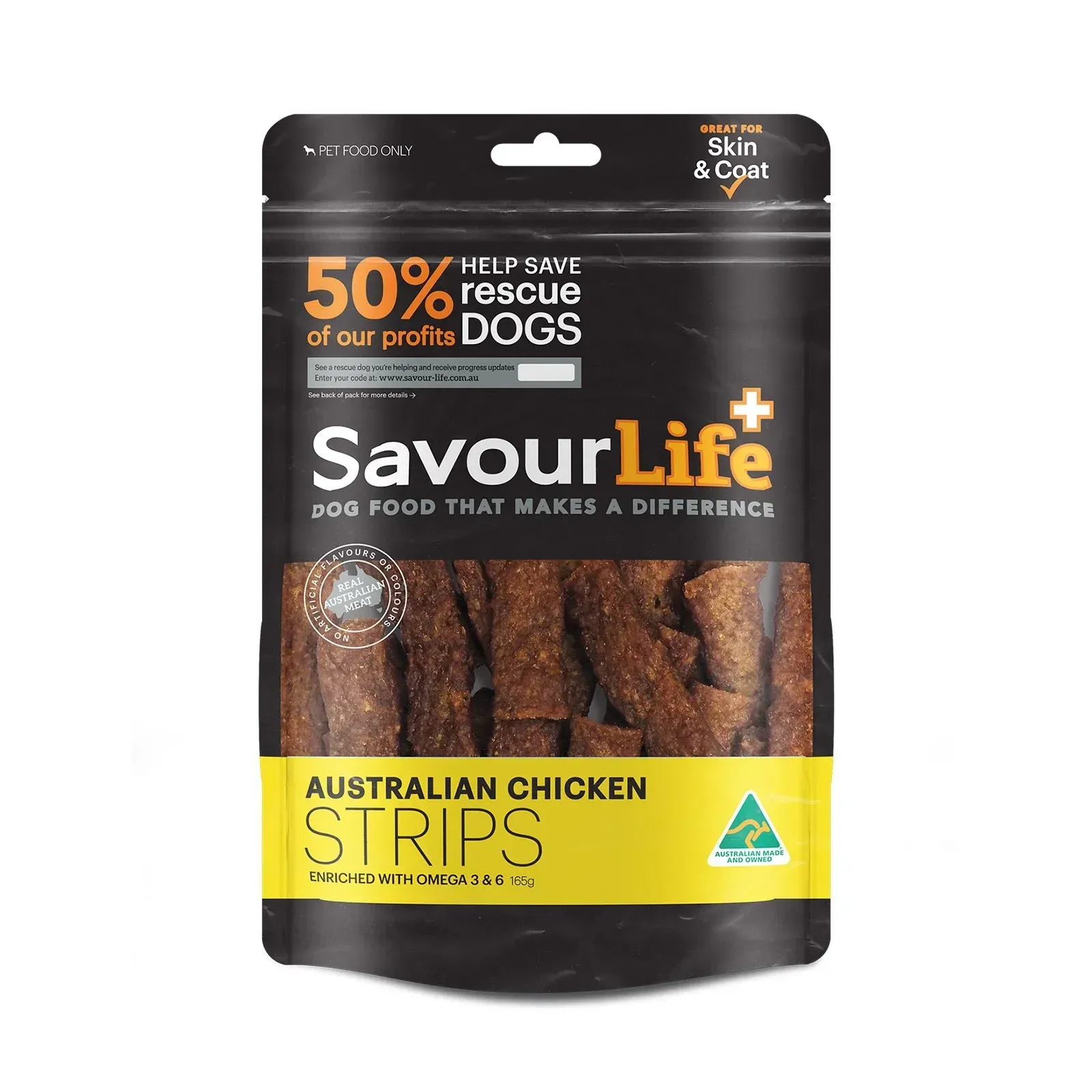 6 Bags of SavourLife Chicken Training Strips (165gm per bag)